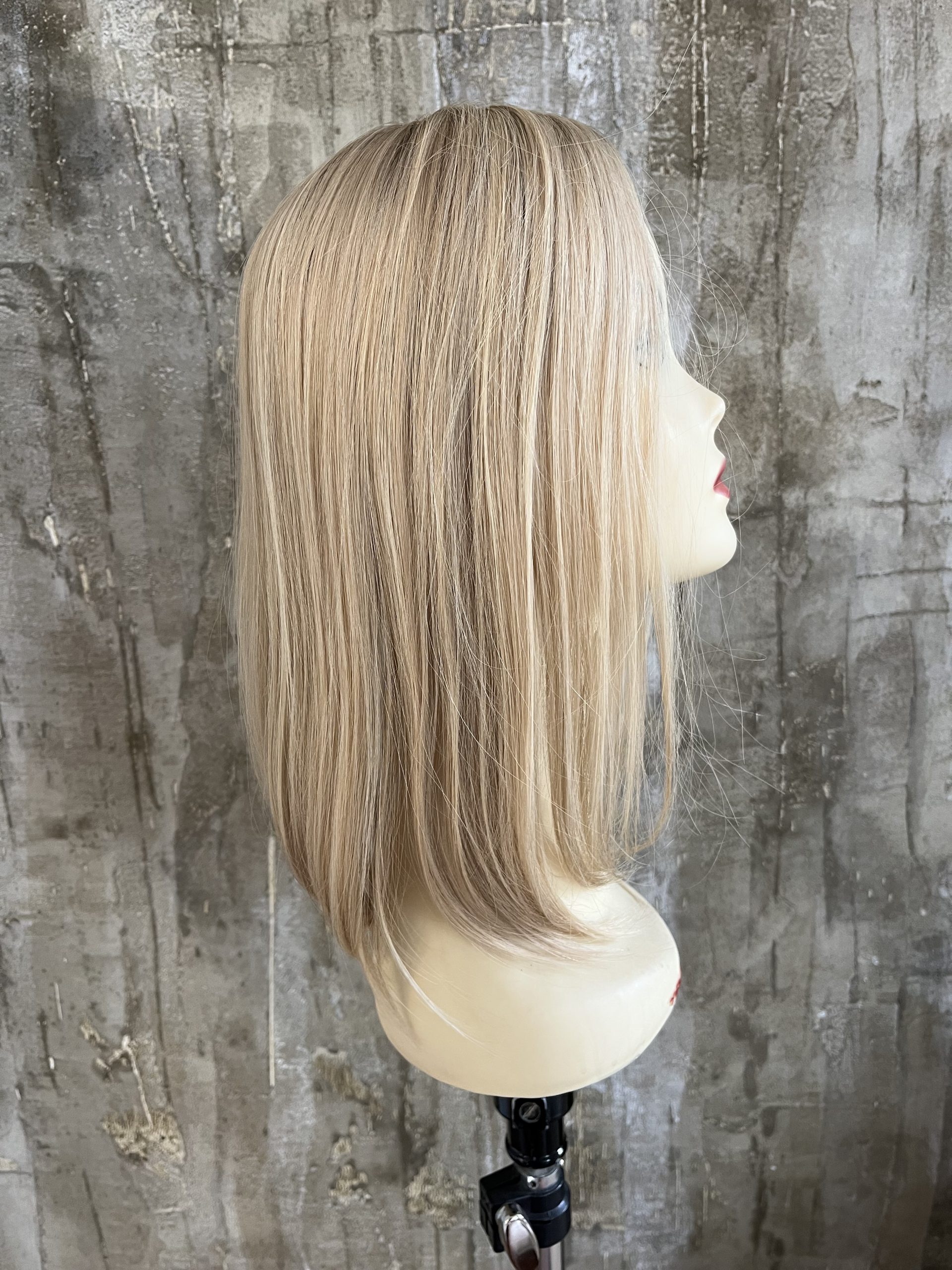 100% EUROPEAN PROCESSED HUMAN HAIR TOPPER 19" BLOND - Image 4