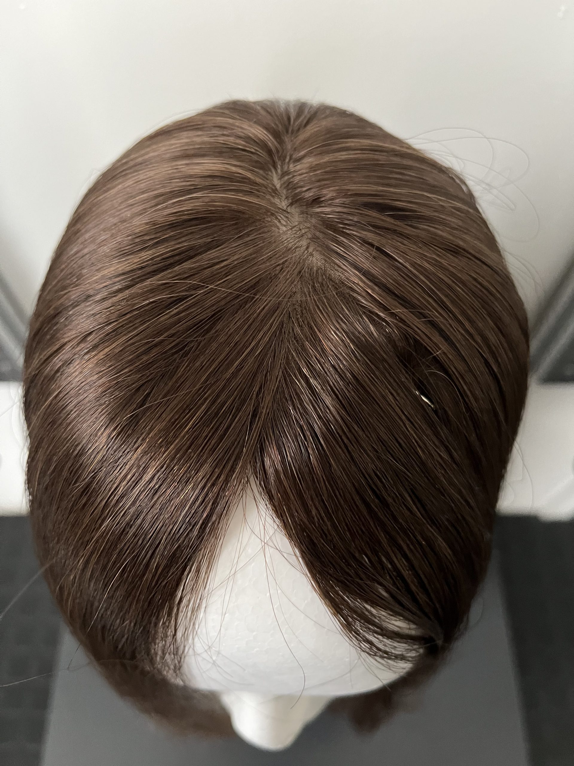 100% NATURAL VIRGIN EUROPEAN HUMAN HAIR TOPPER 16" LIGHT BROWN - Image 5