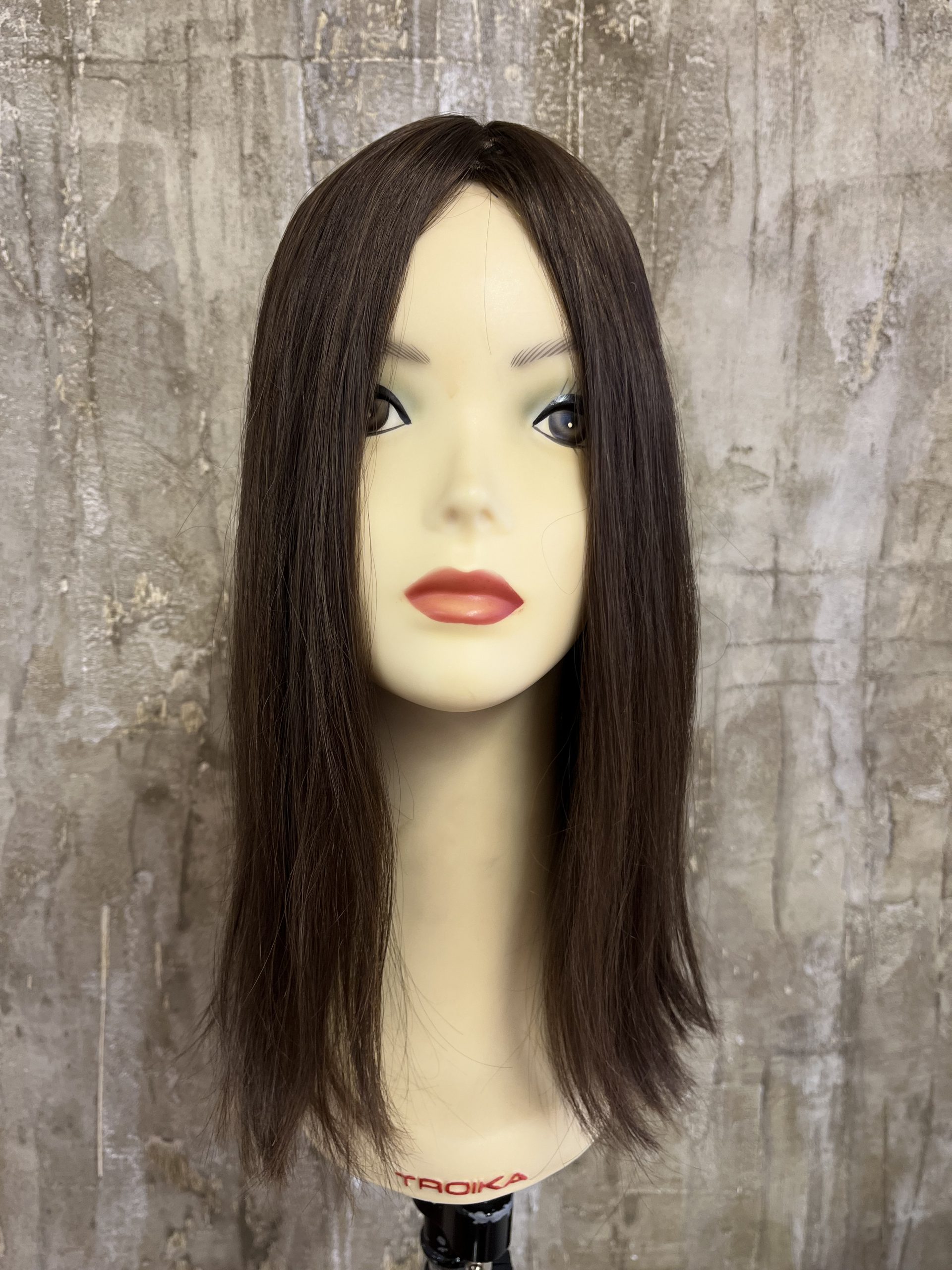 100% NATURAL VIRGIN EUROPEAN HUMAN HAIR TOPPER 16" LIGHT BROWN