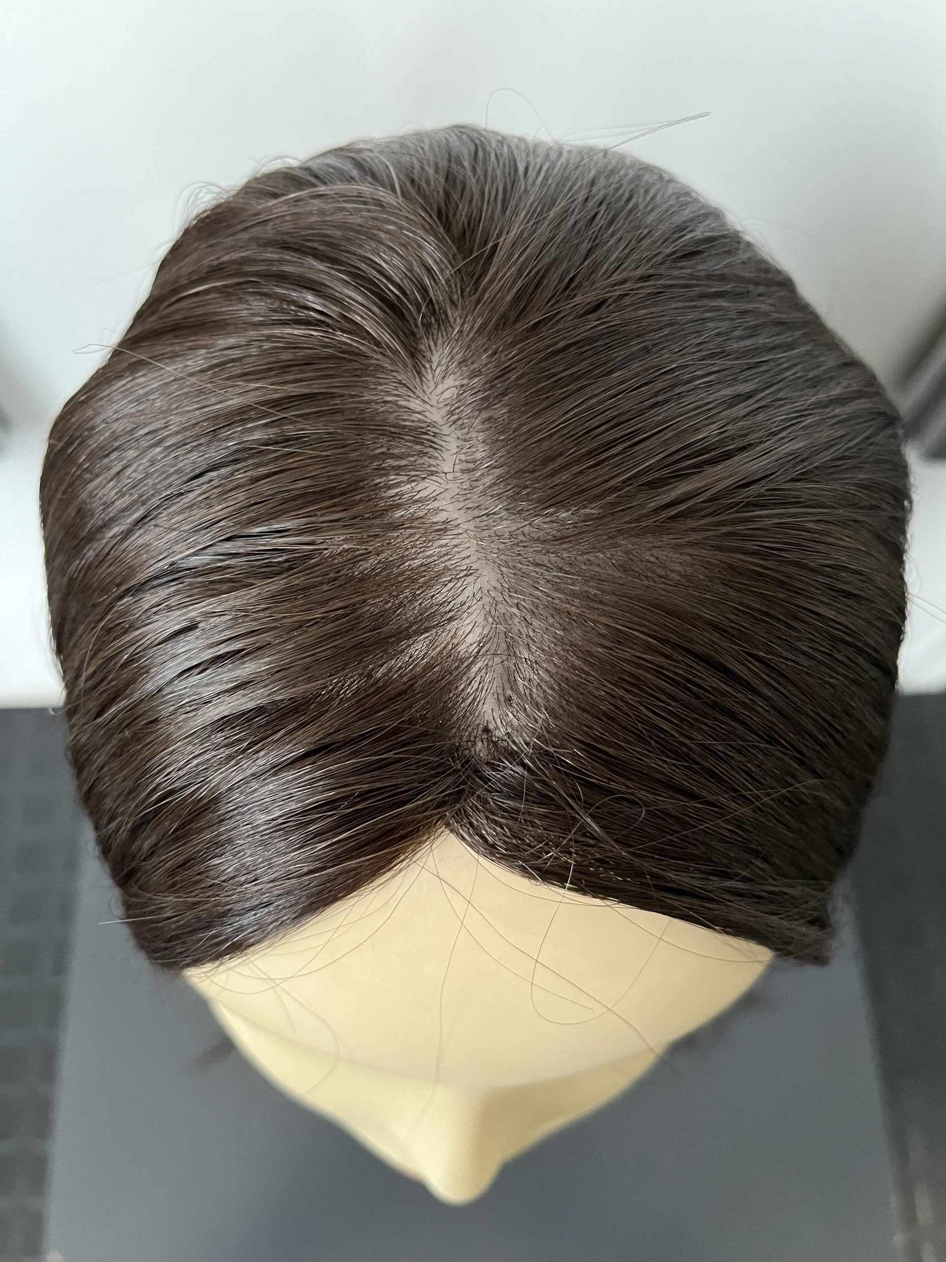 100% NATURAL VIRGIN EUROPEAN HUMAN HAIR TOPPER 19" BROWN - Image 5