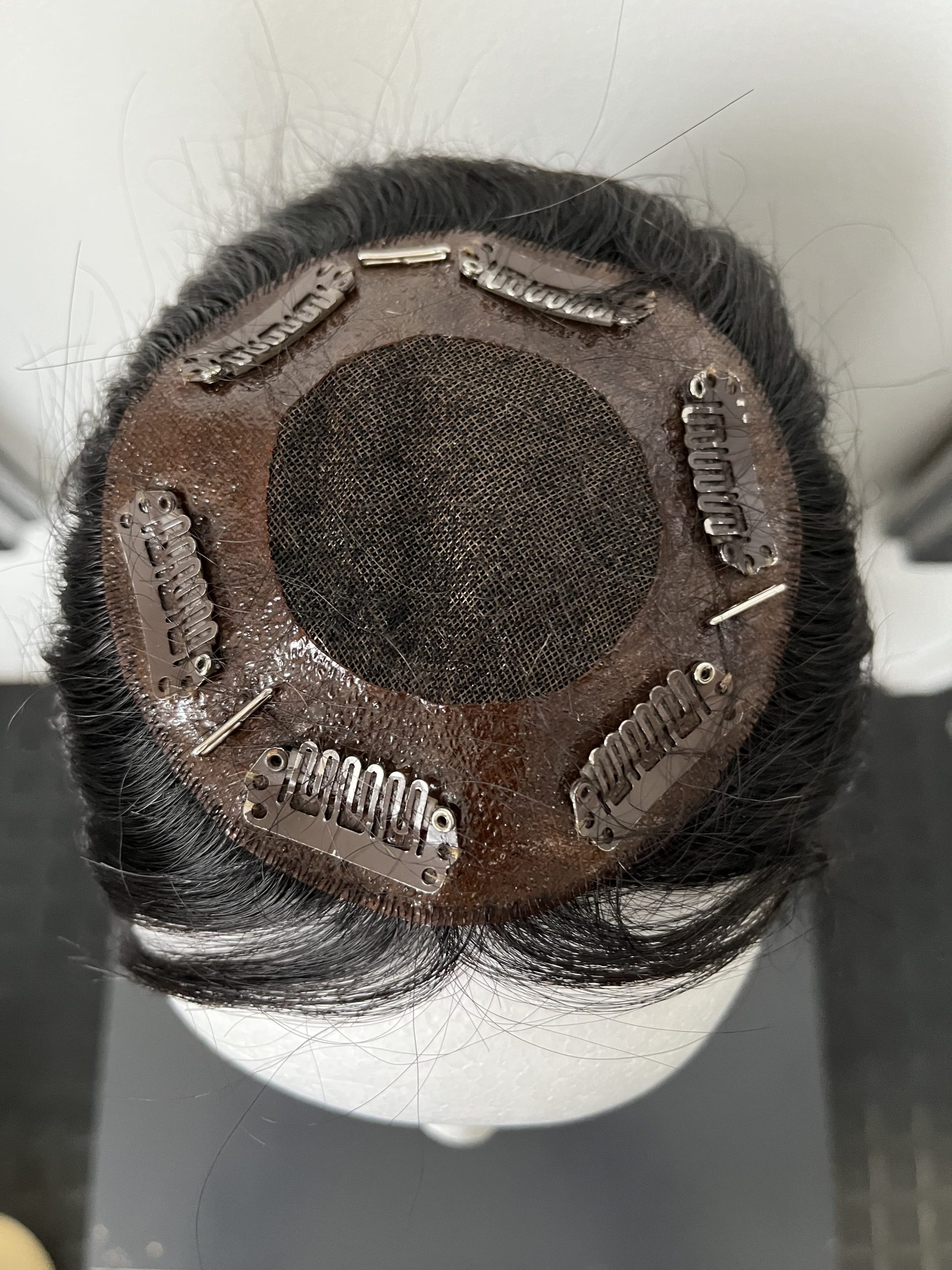 100% NATURAL VIRGIN EUROPEAN HUMAN HAIR MINI TOPPER 17" DARK BROWN - Image 6