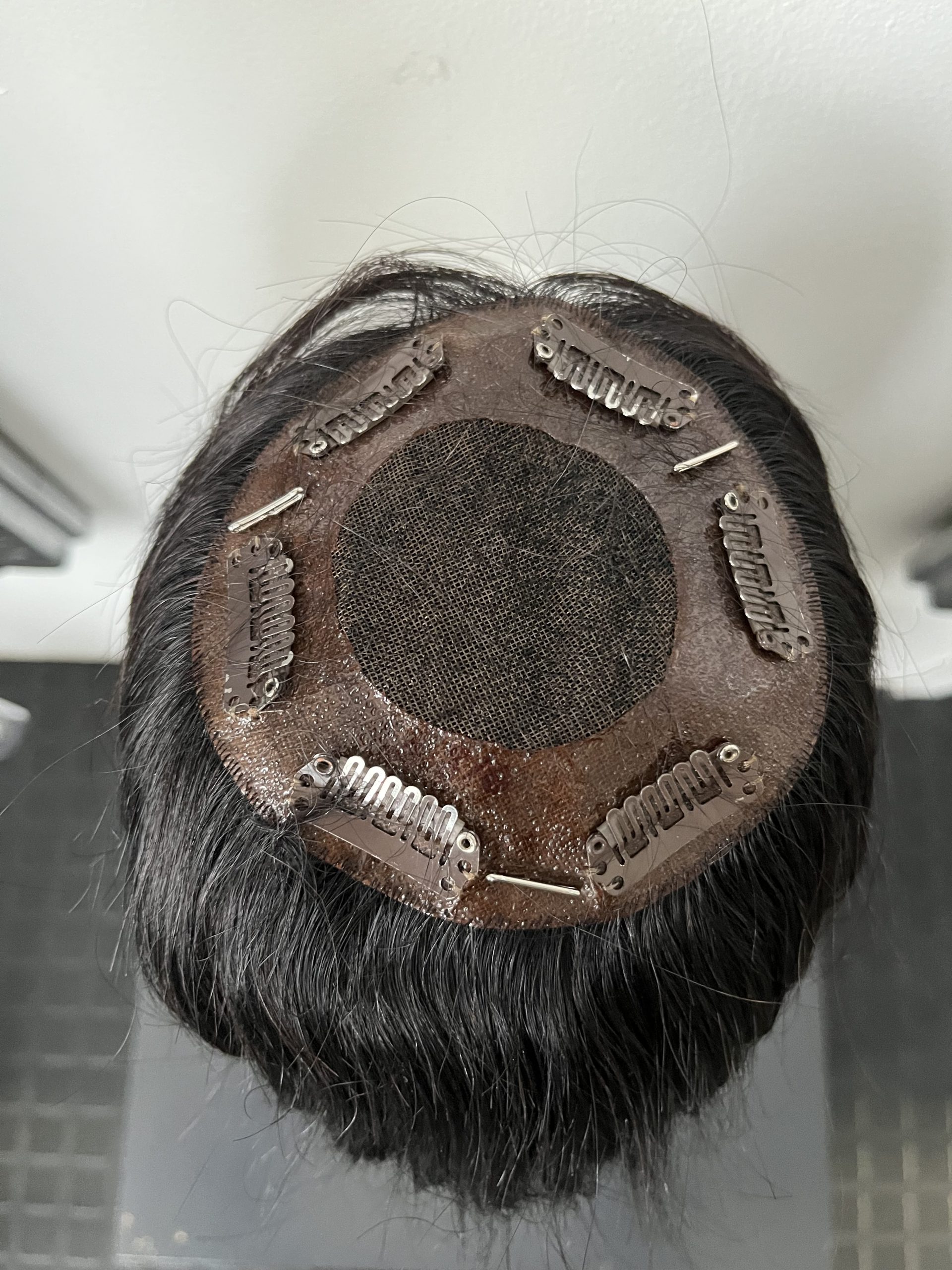 100% NATURAL VIRGIN EUROPEAN HUMAN HAIR MINI TOPPER 17" DARK BROWN - Image 7