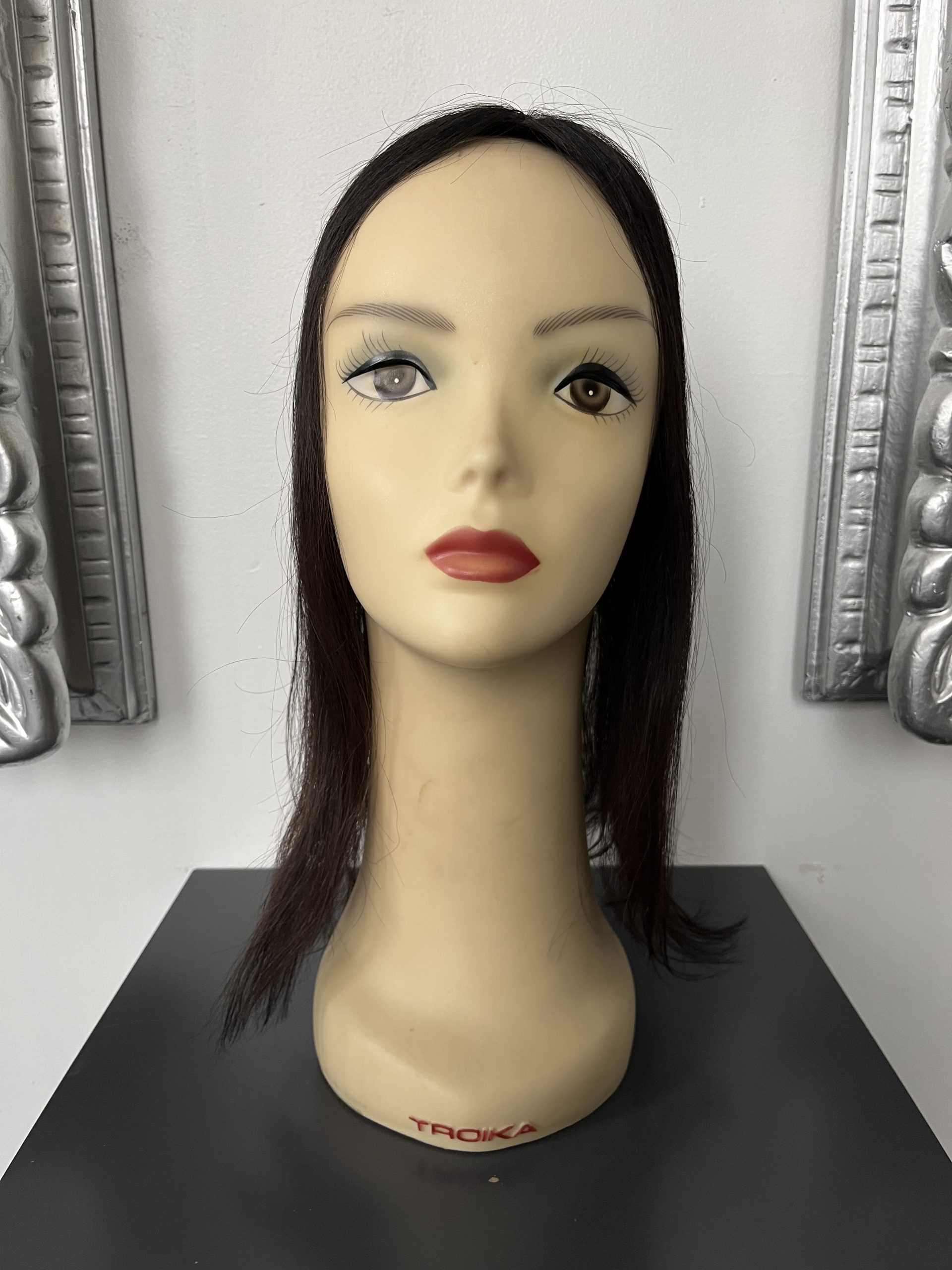 100% NATURAL VIRGIN EUROPEAN HUMAN HAIR MINI TOPPER 17" DARK BROWN