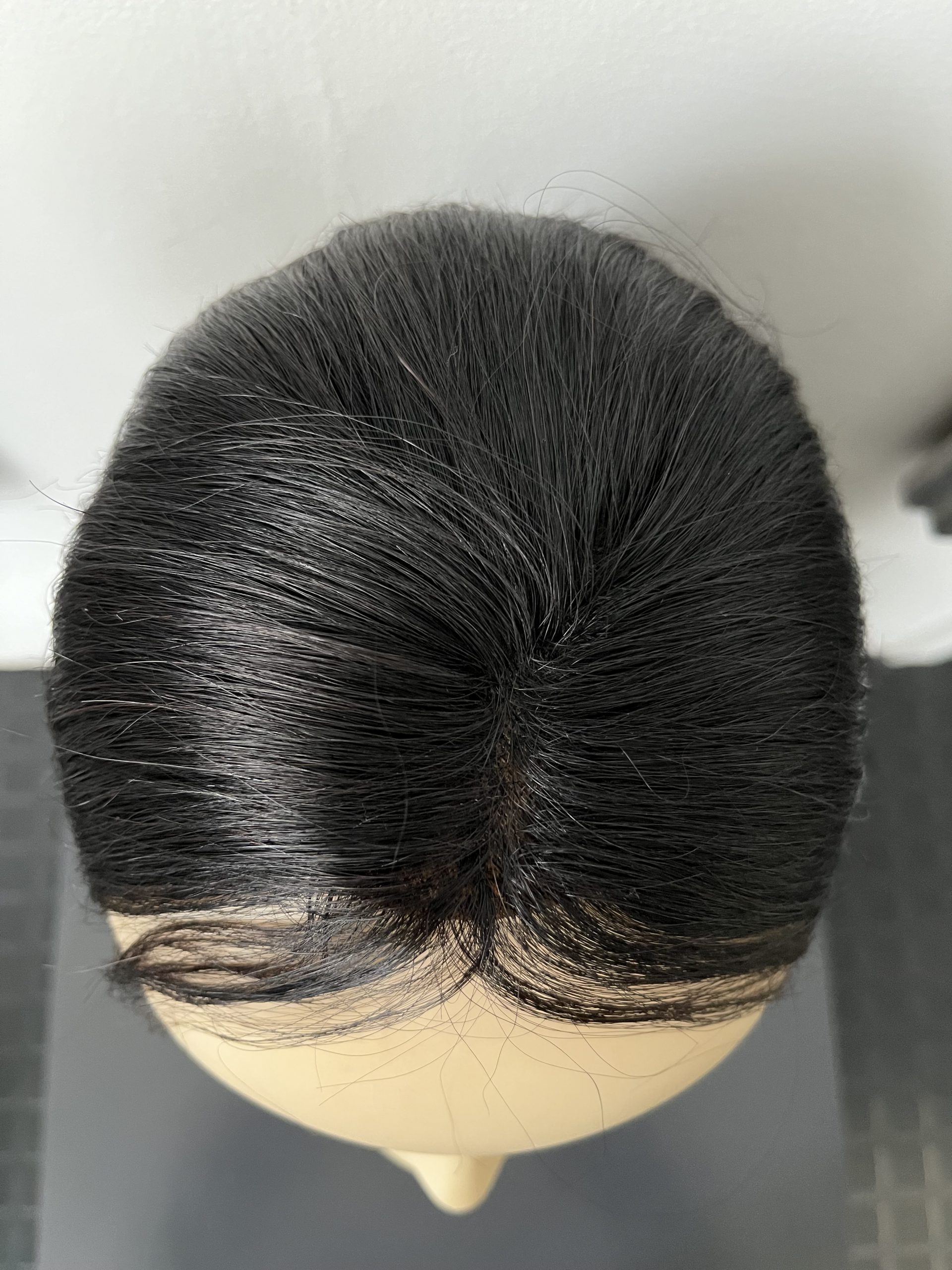 100% NATURAL VIRGIN EUROPEAN HUMAN HAIR MINI TOPPER 17" DARK BROWN - Image 5