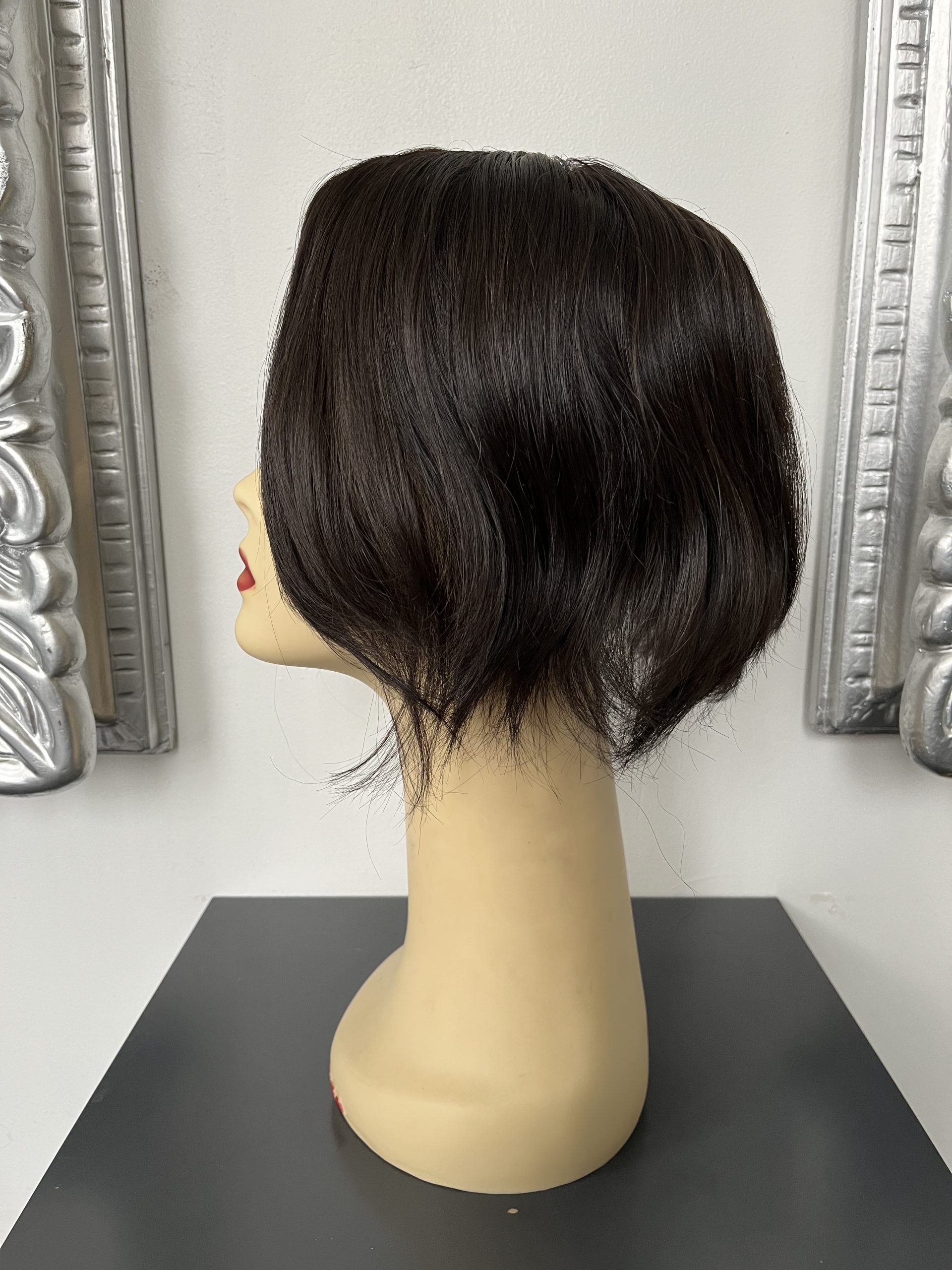 100% NATURAL VIRGIN EUROPEAN HUMAN HAIR TOPPER 10" BROWN - Image 2