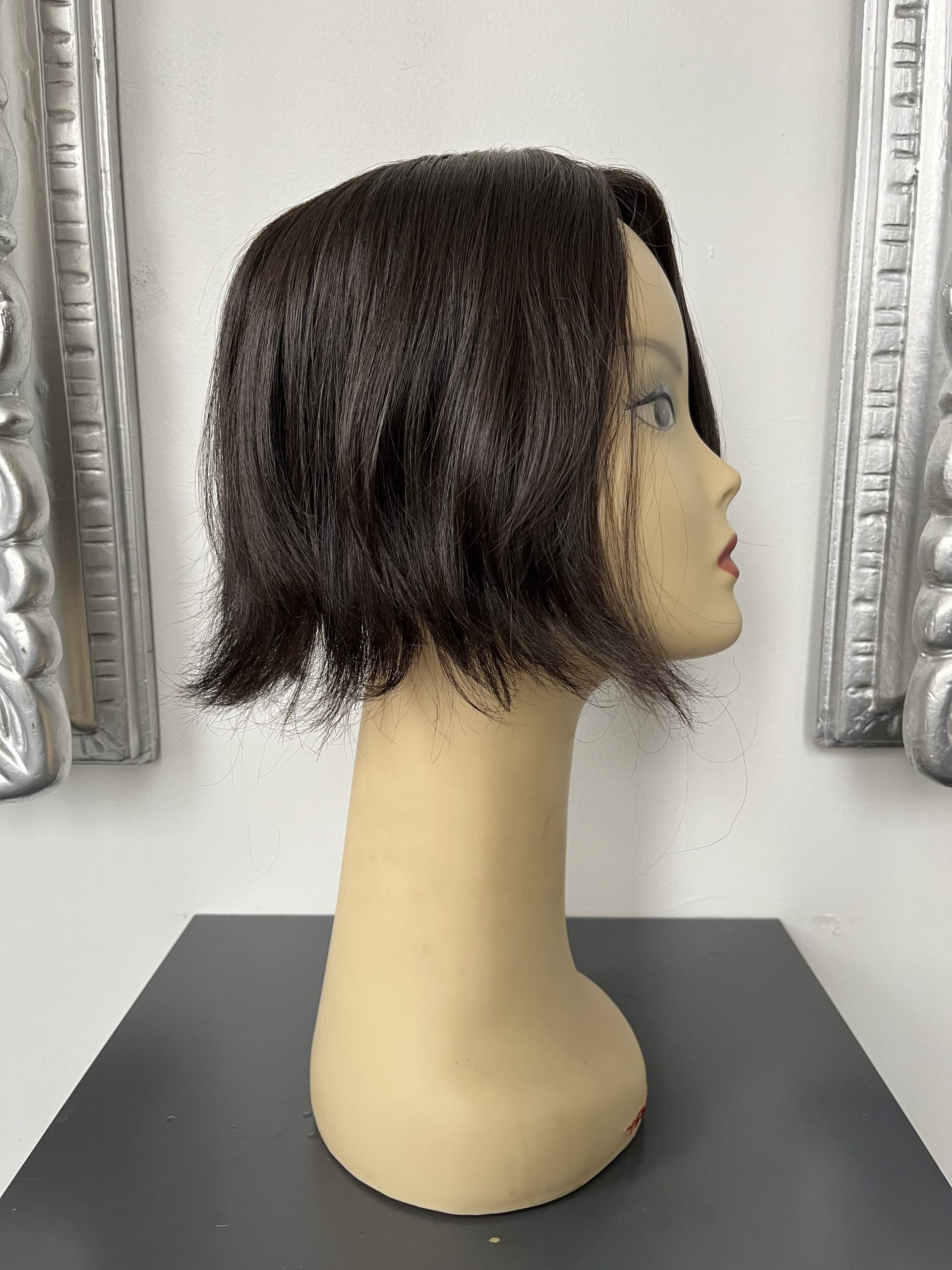 100% NATURAL VIRGIN EUROPEAN HUMAN HAIR TOPPER 10" BROWN - Image 4