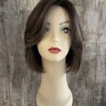 100% EUROPEAN VIRGIN HUMAN HAIR 13.5" LIGHT BROWN WITH BLOND HIGHLIGHTS